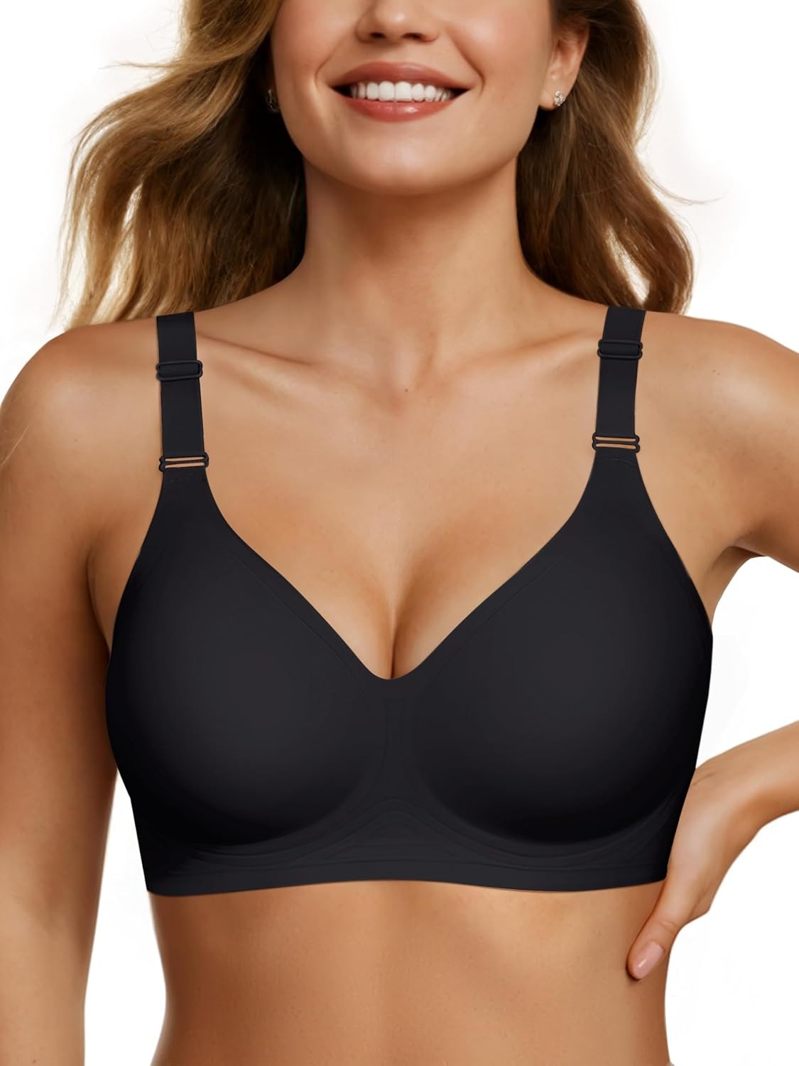 Plus Size V Neck Sleeping Jelly Bra