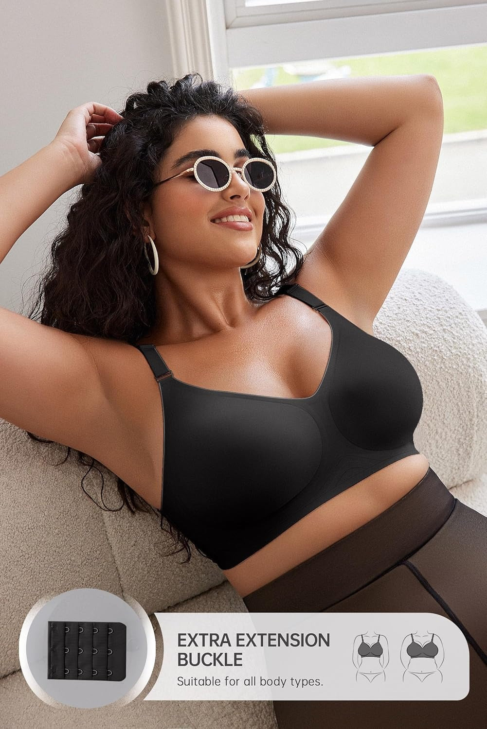 Plus Size V Neck Sleeping Jelly Bra