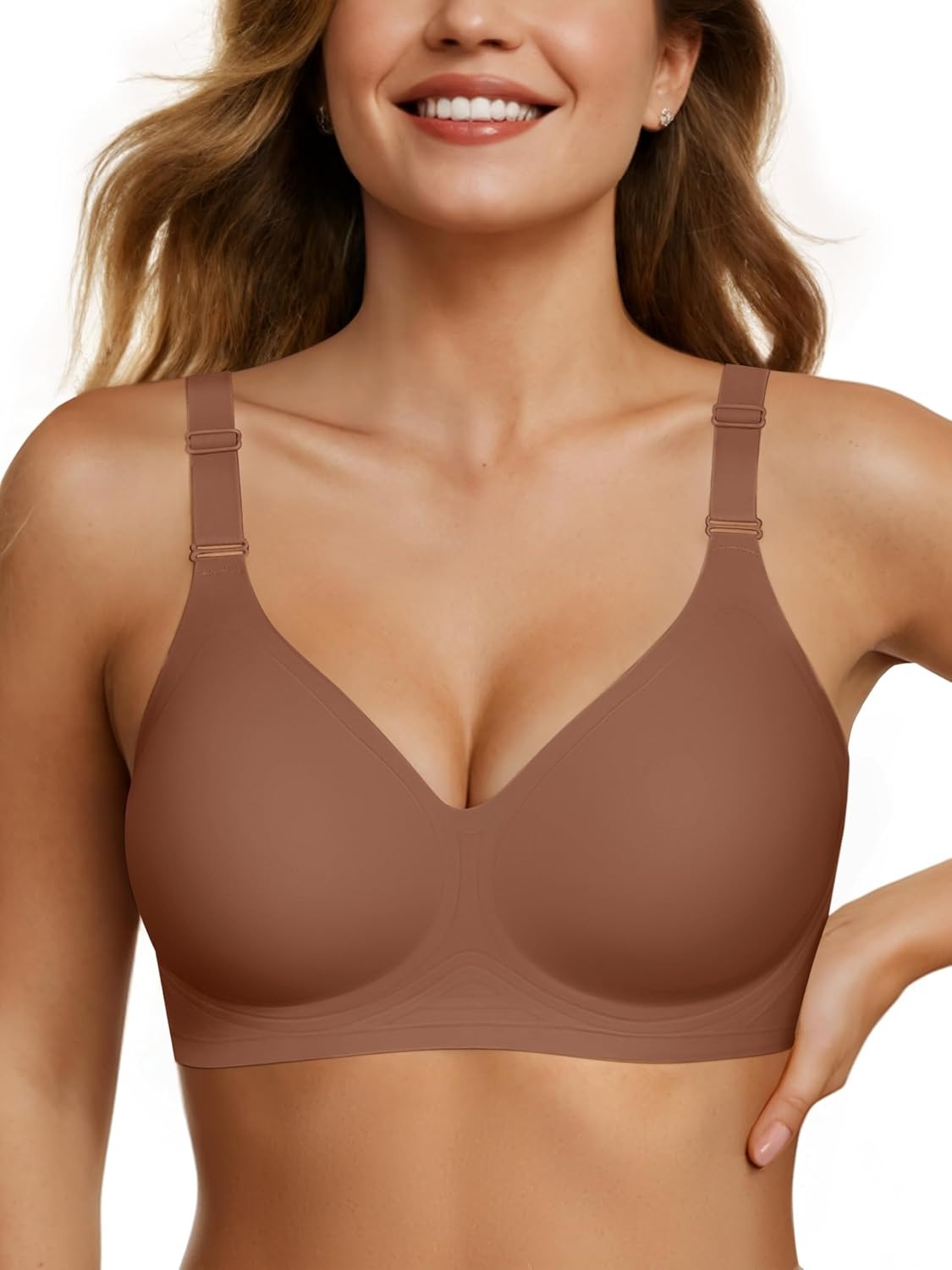 Plus Size V Neck Sleeping Jelly Bra